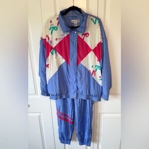 Casual Isle Plus Vintage 80s 90s Windbreaker and Jacket Set Size 1x Purple